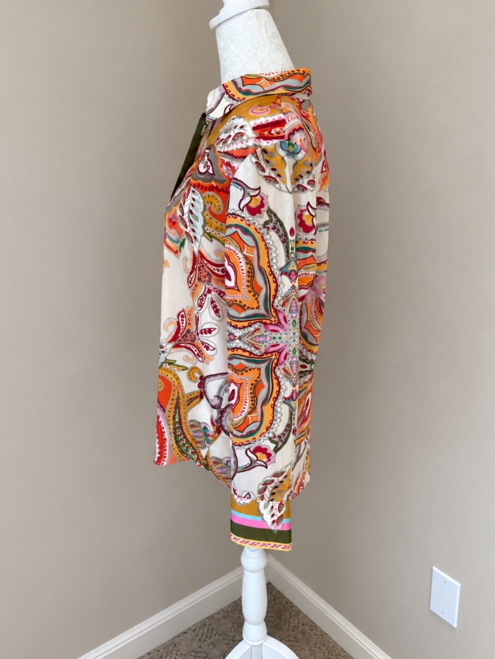 Antonio Melani Pink Scarf Blouse & Clio Scarf Wrap Maxi Skirt Set Medium/8 - Picture 6 of 15